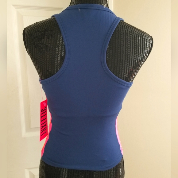 NWT Lilly Pulitzer Luxletic Vanti Bra Tank Top Oyster Bay Navy Size Small UPF 50 - Picture 3 of 14